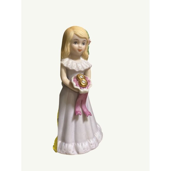 Enesco Growing Up Birthday Girls Figurine Blonde Girl Holding Number 8 - Picture 8 of 10